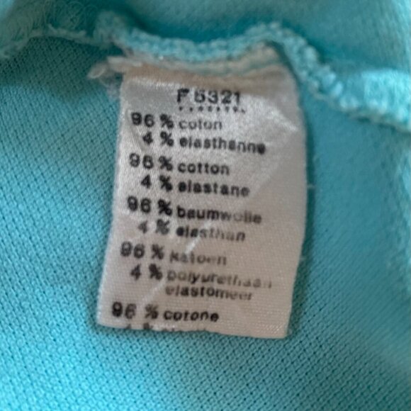 Vintage Lacoste polo shirt Women's Small aqua short sleeve preppy timeless - Picture 7 of 7